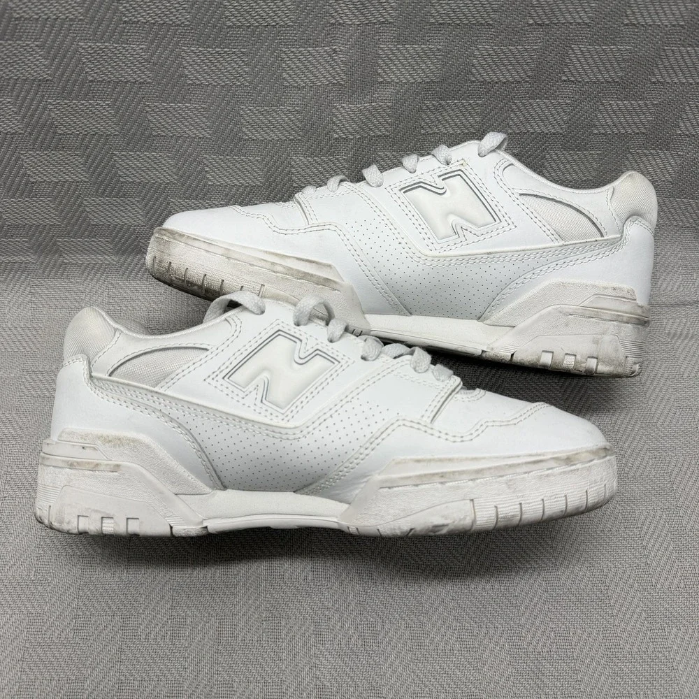 New Balance 550 Shoes Mens Size 7 Triple White Low Top Basketball‎ BB550WWW